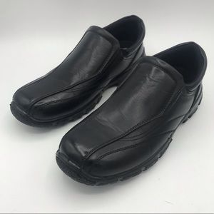 Deer Stags boys black slip ons
